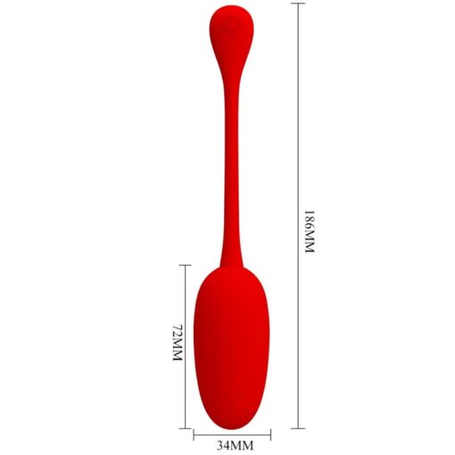 PRETTY LOVE – KNUCKER HUEVO VIBRADOR RECARGABLE ROJO - intimamenities.com