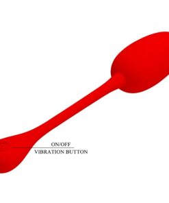 PRETTY LOVE – KNUCKER HUEVO VIBRADOR RECARGABLE ROJO - intimamenities.com