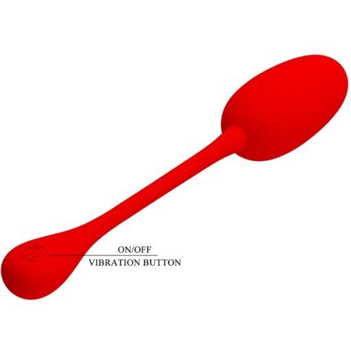 PRETTY LOVE – KNUCKER HUEVO VIBRADOR RECARGABLE ROJO - intimamenities.com