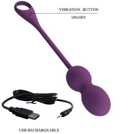 PRETTY LOVE – ELVIRA KEGEL BALLS APP CONTROL REMOTO MORADO - intimamenities.com