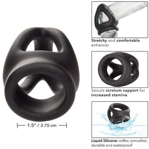 CALEXOTICS - ALPHA ANILLO DE JAULA DOBLE NEGRO - Imagen 10