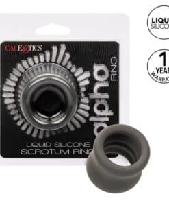 CALEXOTICS - ALPHA ANILLO EXTENSIÓN ESCROTO DOBLE NEGRO