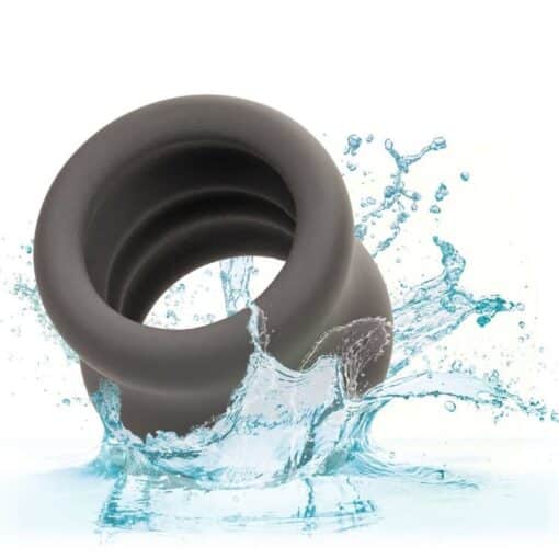 CALEXOTICS - ALPHA ANILLO EXTENSIÓN ESCROTO DOBLE NEGRO - Imagen 12