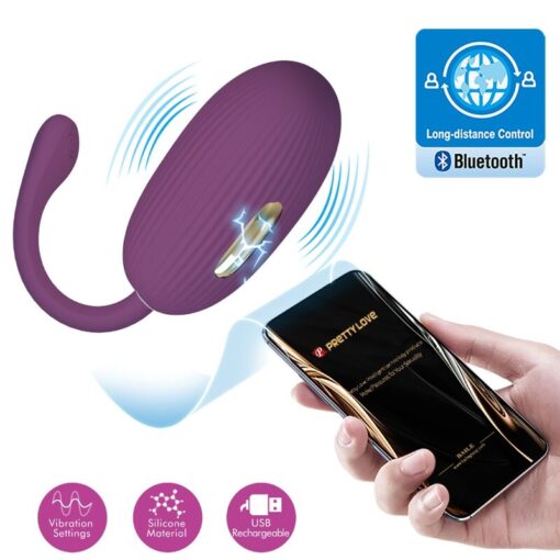 PRETTY LOVE – DOREEN HUEVO VIBRADOR RECARGABLE LILA - intimamenities.com