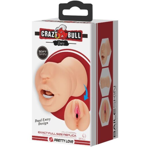 CRAZY BULL - ZOEY MASTUBADOR EN FORMA DE VAGINA DOBLE ENTRADA - Imagen 8