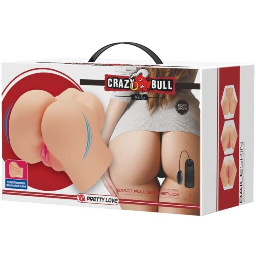 CRAZY BULL - VAGINA Y ANO REALÍSTICOS VIBRADOR HAILEY - Imagen 8