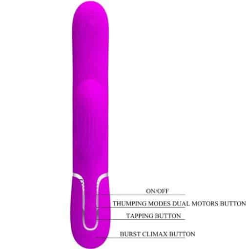 PRETTY LOVE – PERLITA VIBRADOR PUNTO G 3 EN 1 MULTIFUNCIÓN VIOETA - intimamenities.com