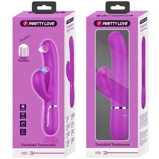 PRETTY LOVE – PERLITA VIBRADOR PUNTO G 3 EN 1 MULTIFUNCIÓN VIOETA - intimamenities.com