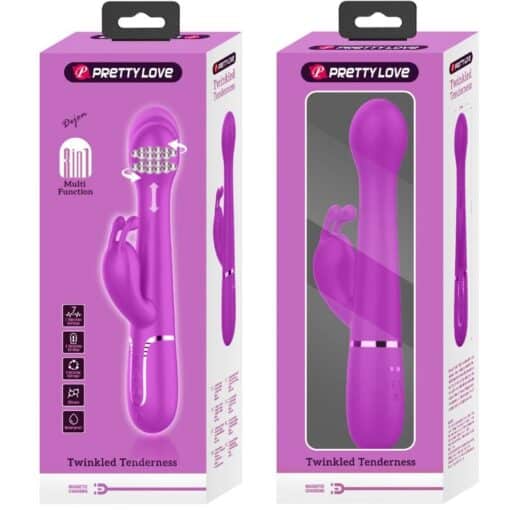 PRETTY LOVE – DEJON VIBRADOR RABBIT 3 EN 1 MULTIFUNCIÓN VIOLETA - intimamenities.com