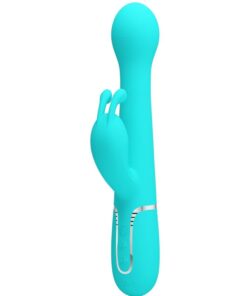 PRETTY LOVE – DEJON VIBRADOR RABBIT 3 EN 1 MULTIFUNCIÓN VERDE AGUA - intimamenities.com