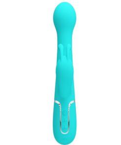 PRETTY LOVE – DEJON VIBRADOR RABBIT 3 EN 1 MULTIFUNCIÓN VERDE AGUA - intimamenities.com