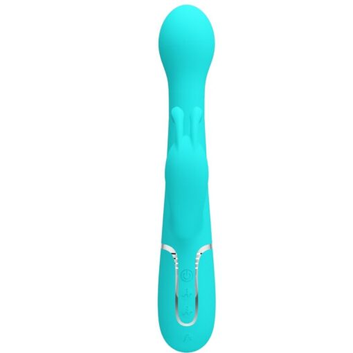 PRETTY LOVE – DEJON VIBRADOR RABBIT 3 EN 1 MULTIFUNCIÓN VERDE AGUA - intimamenities.com