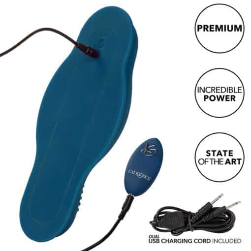 CALEXOTICS - RIDER MASAJEADOR DOBLE MOTOR CONTROL REMOTO AZUL - Imagen 13