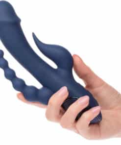 CALEXOTICS – VIBRADOR TRIPLE ORGASM AZUL - intimamenities.com