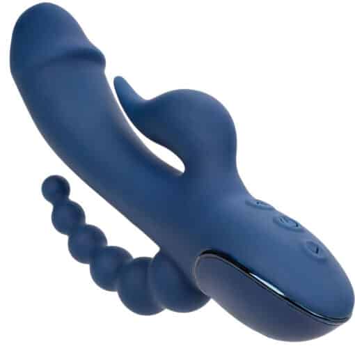 CALEXOTICS – VIBRADOR TRIPLE ORGASM AZUL - intimamenities.com