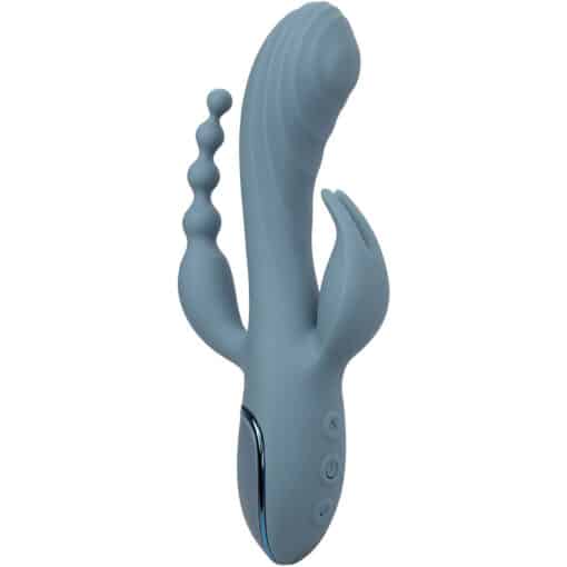 CALEXOTICS – VIBRADOR TRIPLE ÉXTASIS GRIS - intimamenities.com