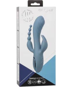 CALEXOTICS – VIBRADOR TRIPLE ÉXTASIS GRIS - intimamenities.com