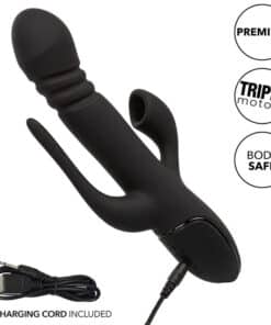 CALEXOTICS – VIBRADOR TRIPLE EUPHORIA NEGRO - intimamenities.com