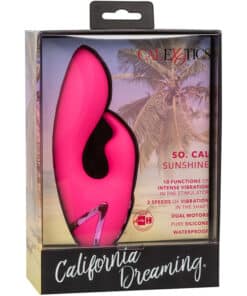 CALEXOTICS – SO. CAL SUSHINE VIBRATOR RABBIT FUCSIA BY CALIFORNIA DREAMING - intimamenities.com