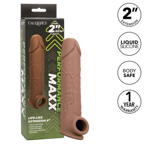 CALEXOTICS - PERFORMANCE MAXX EXTENSIÓN REALISTA 8 PIEL MORENO - Imagen 2