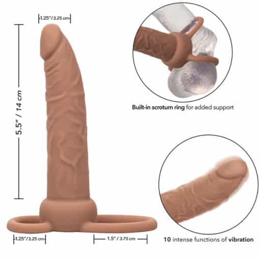 CALEXOTICS - PERFORMANCE MAXX DOBLE PENETRADOR RECARGABLE PIEL MORENO - Imagen 13