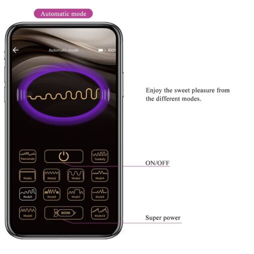 PRETTY LOVE – NYMPH HUEVO VIBRADOR CONTROLADO POR APP LILA - intimamenities.com