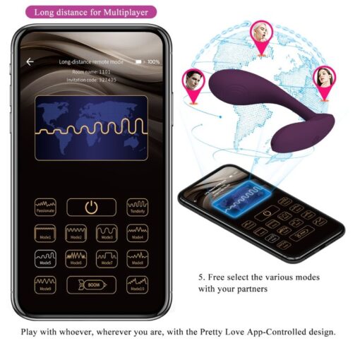 PRETTY LOVE – BAIRD G-SPOT 12 VIBRACIONES RECARGABLE LILA APP - intimamenities.com