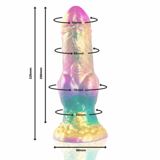 EPIC - IRIS DILDO CON TESTÍCULOS ARCOÍRIS DE PLACER - Imagen 2
