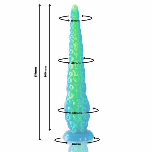 EPIC - SCYLLA DILDO TENTÁCULO FINO FLUORESCENTE TAMAÑO GRANDE - Imagen 2