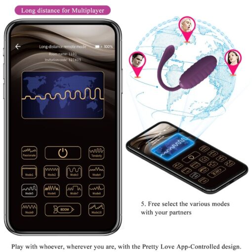 PRETTY LOVE – CASPER HUEVO VIBRADOR RECARGABLE MORADO - intimamenities.com