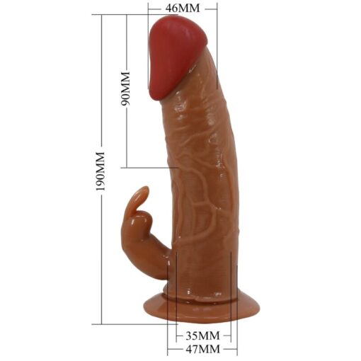 PRETTY LOVE - MARION HARNESS BRIEFS UNIVERSAL CON DILDO VIBRACIÓN 19 CM MULATO - Imagen 6