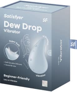 SATISFYER – DEW DROP VIBRADOR LAY-ON AZUL - intimamenities.com