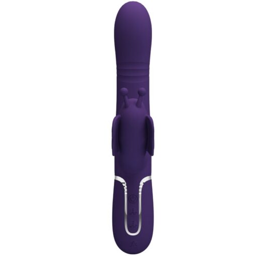 PRETTY LOVE – VIBRADOR RABBIT MULTIFUNCIÓN 4 EN 1 MARIPOSA MORADO - intimamenities.com
