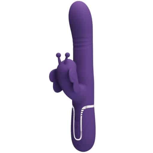 PRETTY LOVE – VIBRADOR RABBIT MULTIFUNCIÓN 4 EN 1 MARIPOSA MORADO - intimamenities.com