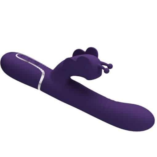 PRETTY LOVE – VIBRADOR RABBIT MULTIFUNCIÓN 4 EN 1 MARIPOSA MORADO - intimamenities.com