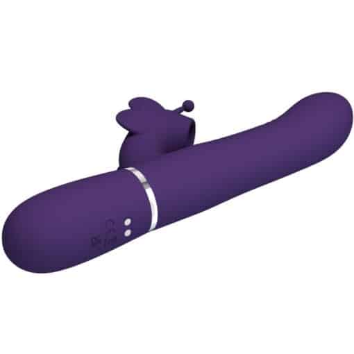 PRETTY LOVE – VIBRADOR RABBIT MULTIFUNCIÓN 4 EN 1 MARIPOSA MORADO - intimamenities.com