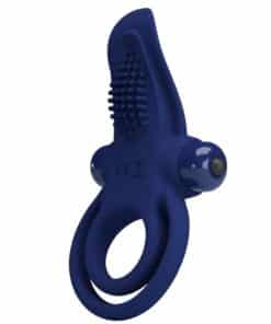 PRETTY LOVE – BRONSON DOBLE ANILLO CON VIBRACIÓN AZUL - intimamenities.com