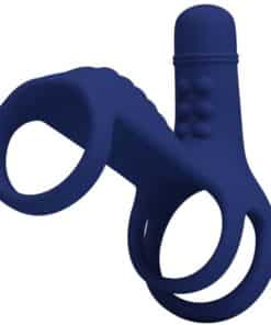PRETTY LOVE – ELISH ANILLO VIBRADOR CON EXTENSIÓN AZUL - intimamenities.com