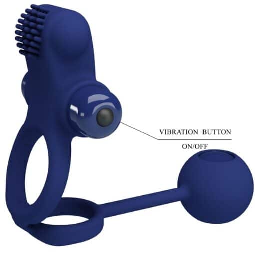 PRETTY LOVE - REMINGTON DOBLE ANILLO VIBRADOR CON PLUG AZUL - Imagen 7