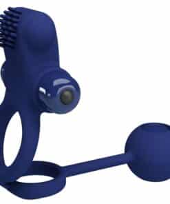 PRETTY LOVE - REMINGTON DOBLE ANILLO VIBRADOR CON PLUG AZUL