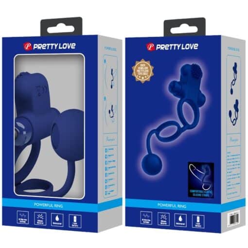 PRETTY LOVE - REMINGTON DOBLE ANILLO VIBRADOR CON PLUG AZUL - Imagen 10