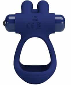 PRETTY LOVE – FRANCISCO DOBLE ANILLO VIBRADOR RABBIT AZUL - intimamenities.com