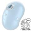 SATISFYER – CUTIE GHOST VIBRADOR LAY-ON AZUL CLARO - intimamenities.com