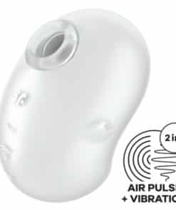 SATISFYER – CUTIE GHOST VIBRADOR LAY-ON BLANCO - intimamenities.com