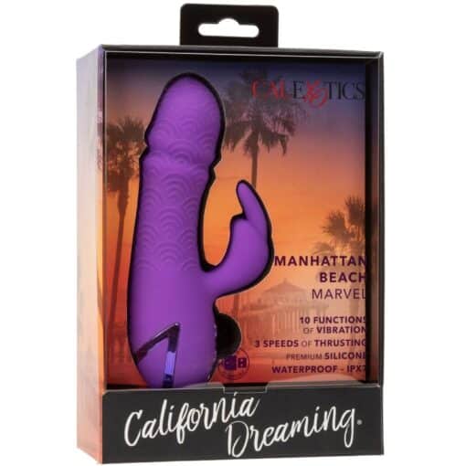 CALEXOTICS – MANHATTAN BEACH MARVEL VIBRADOR RABBIT MORADO BY CALIFORNIA DREAMING - intimamenities.com