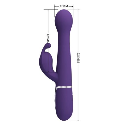 PRETTY LOVE – DEJON VIBRADOR RABBIT 3 EN 1 MULTIFUNCIÓN MORADO - intimamenities.com