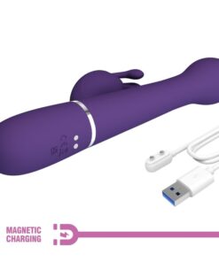 PRETTY LOVE – DEJON VIBRADOR RABBIT 3 EN 1 MULTIFUNCIÓN MORADO - intimamenities.com