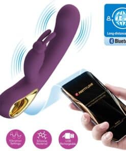 PRETTY LOVE – LIAM VIBRADOR RABBIT & ESTIMULADOR PUNTO G MORADO - intimamenities.com
