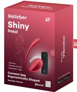 SATISFYER – SHINY PETAL ESTIMULADOR PUNTO G CONTROL REMOTO ROJO APP GRATUITA - intimamenities.com