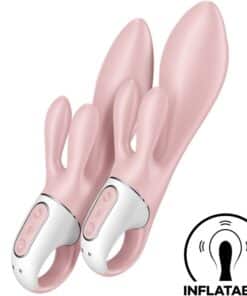 SATISFYER – AIR PUMP BUNNY 3 INFLABLE VIBRADOR RABBIT ROSA - intimamenities.com